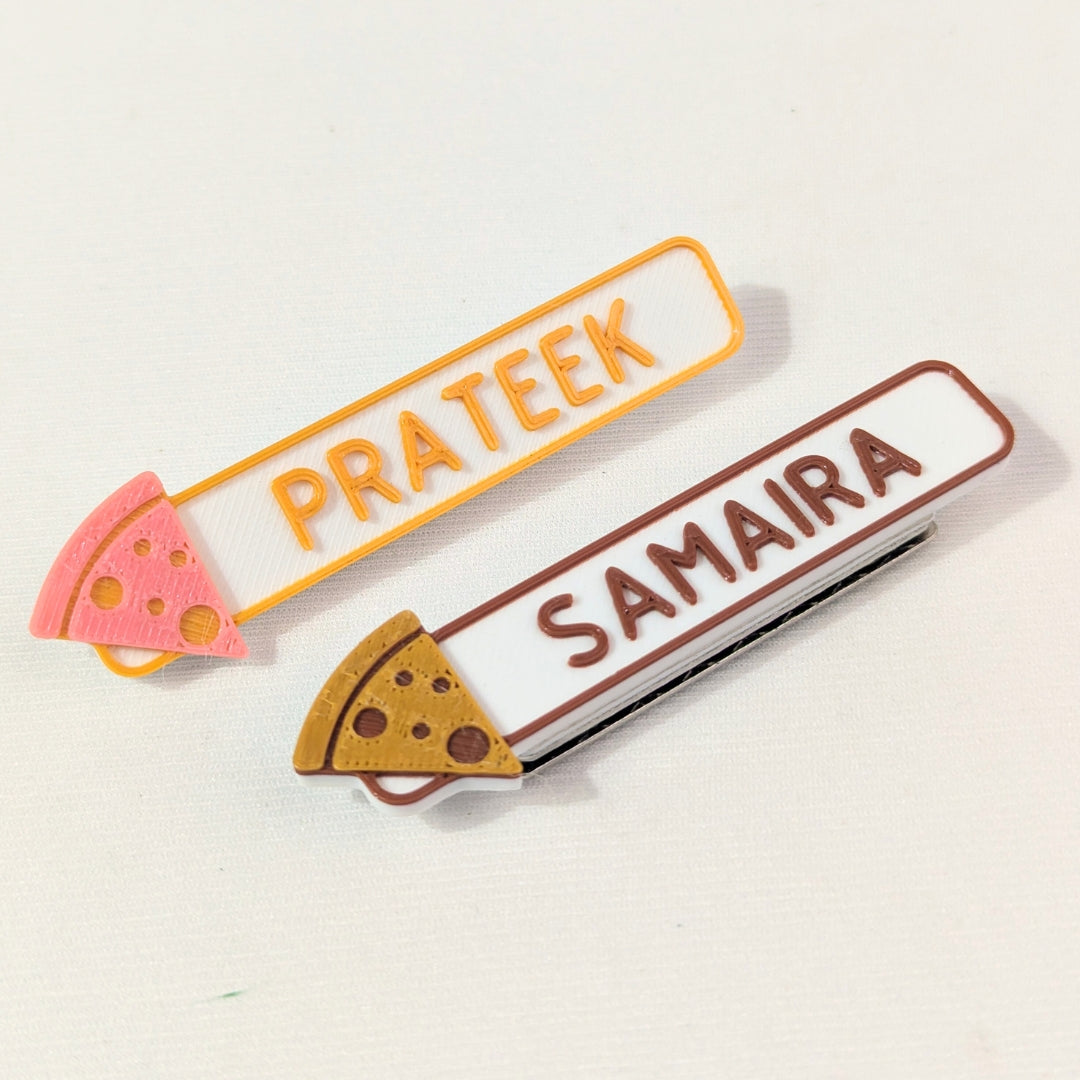 NAME TAG BADGE| Pizza