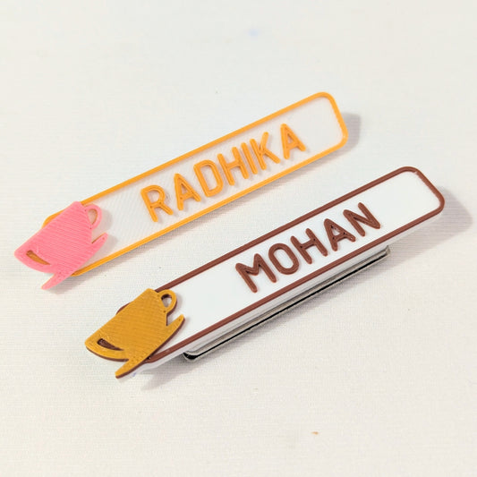 NAME TAG BADGE | Cafe | Coffee cup