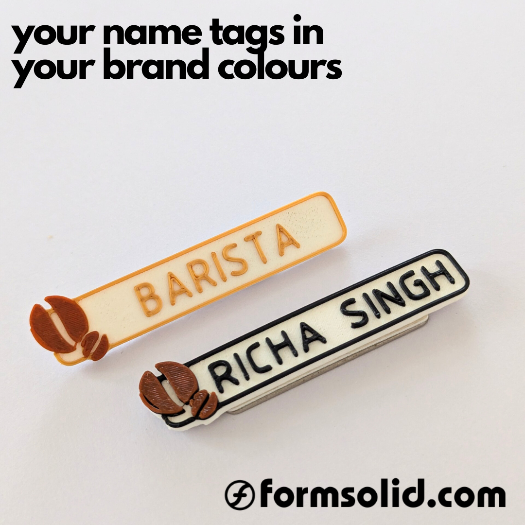 NAME TAG BADGE | Cafe | Coffee bean