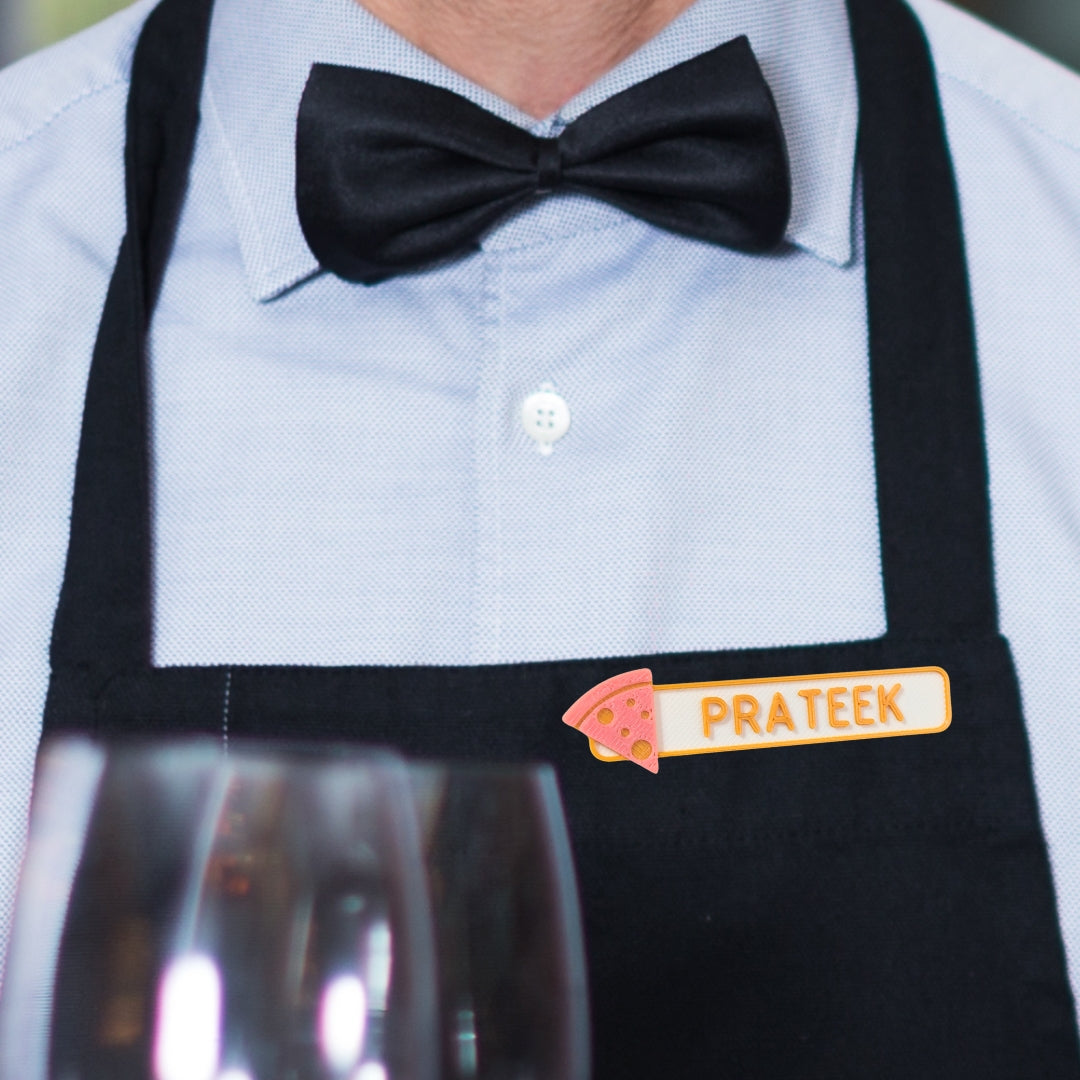 NAME TAG BADGE| Pizza