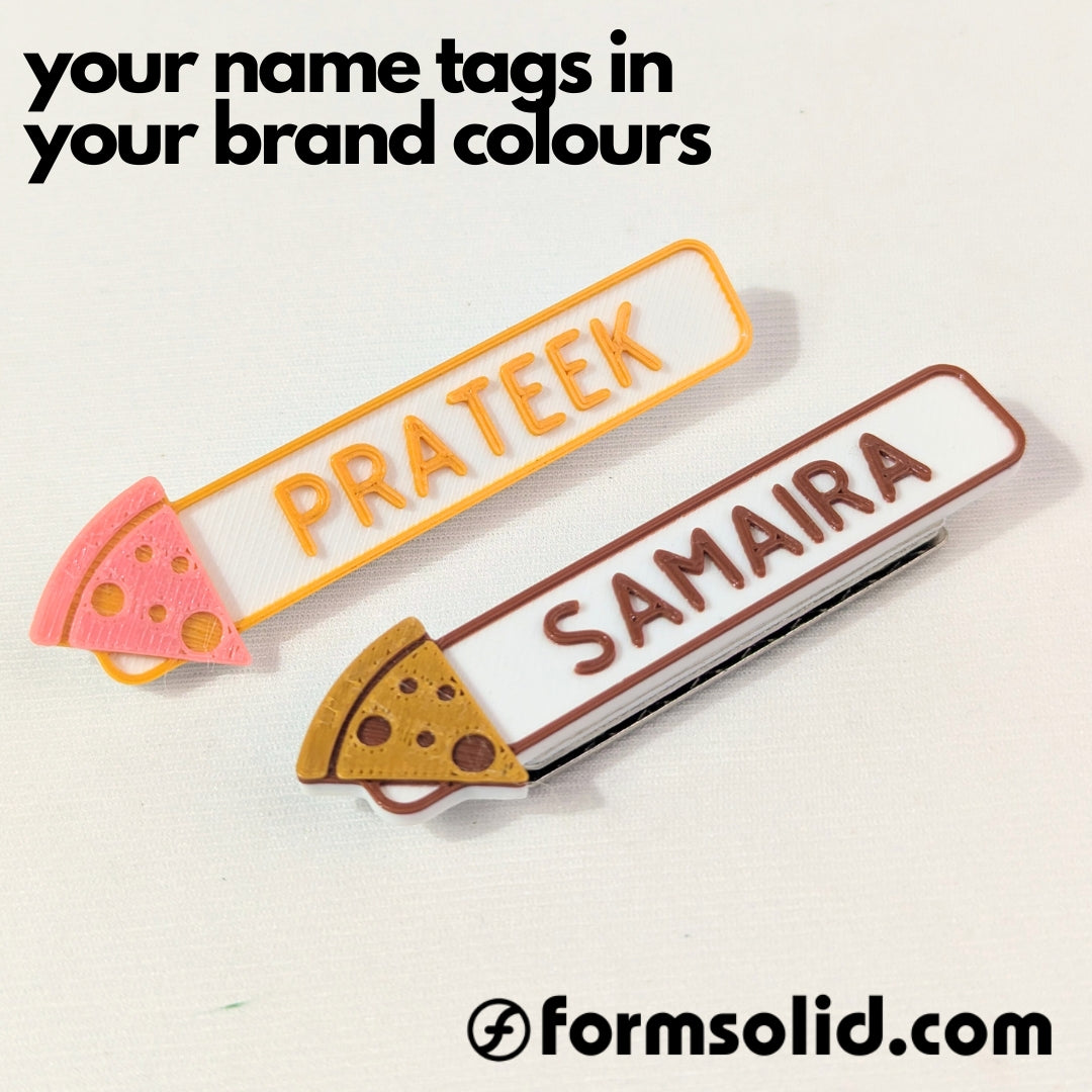 NAME TAG BADGE| Pizza
