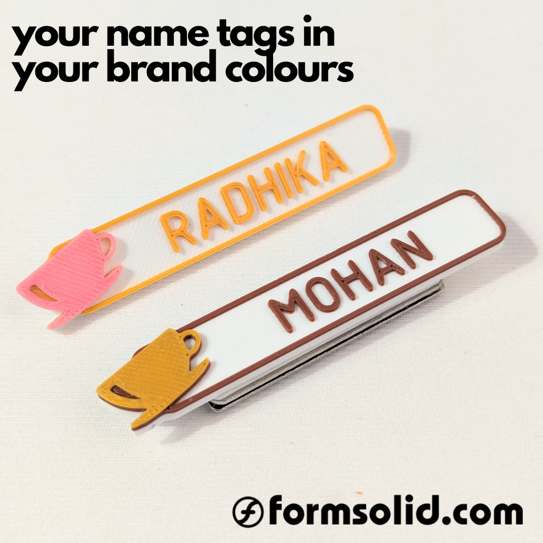 NAME TAG BADGE | Cafe | Coffee cup