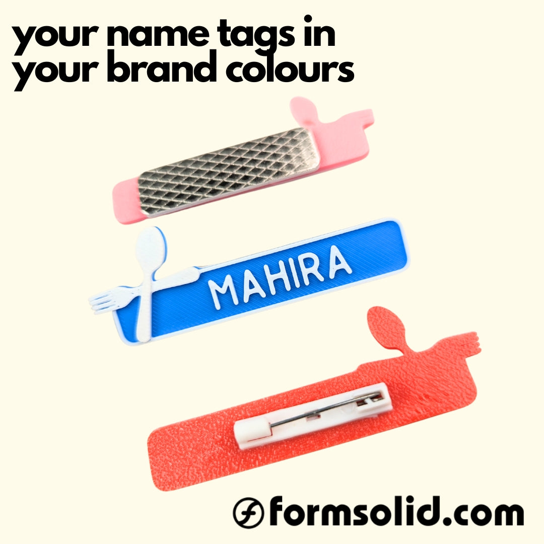NAME TAG BADGE | Cafe | Cutlery
