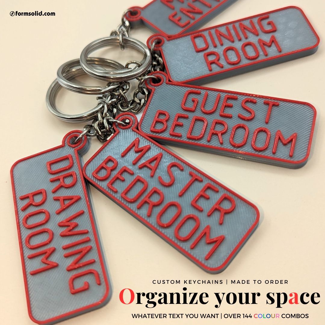 Room Name Keychains