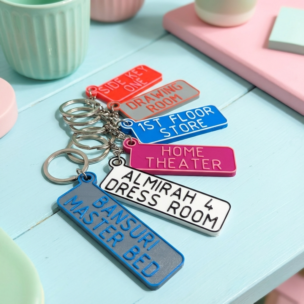 Room Name Keychains