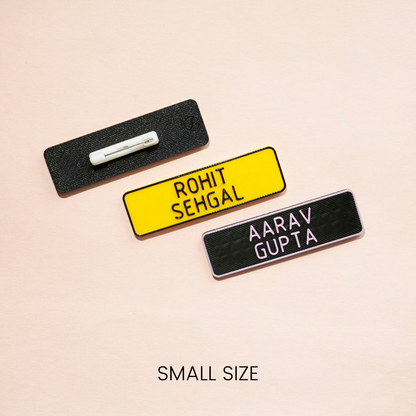 NAME TAG PIN 2 | 10 letters per line | Starts at pack of 4