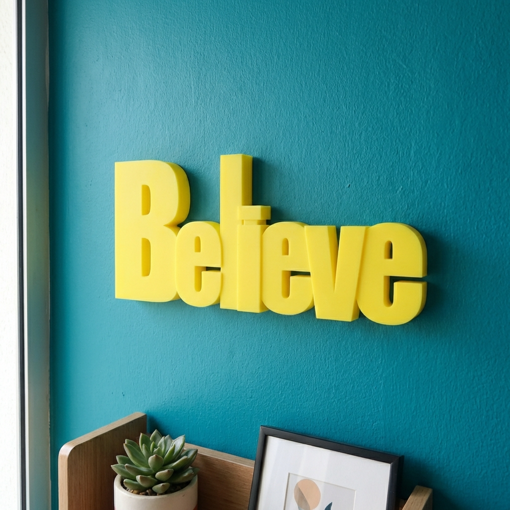 Decor | Text | Motivational | Believe