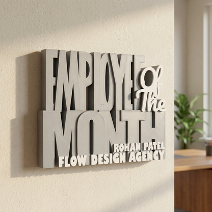 Decor | Text | Employee of the month