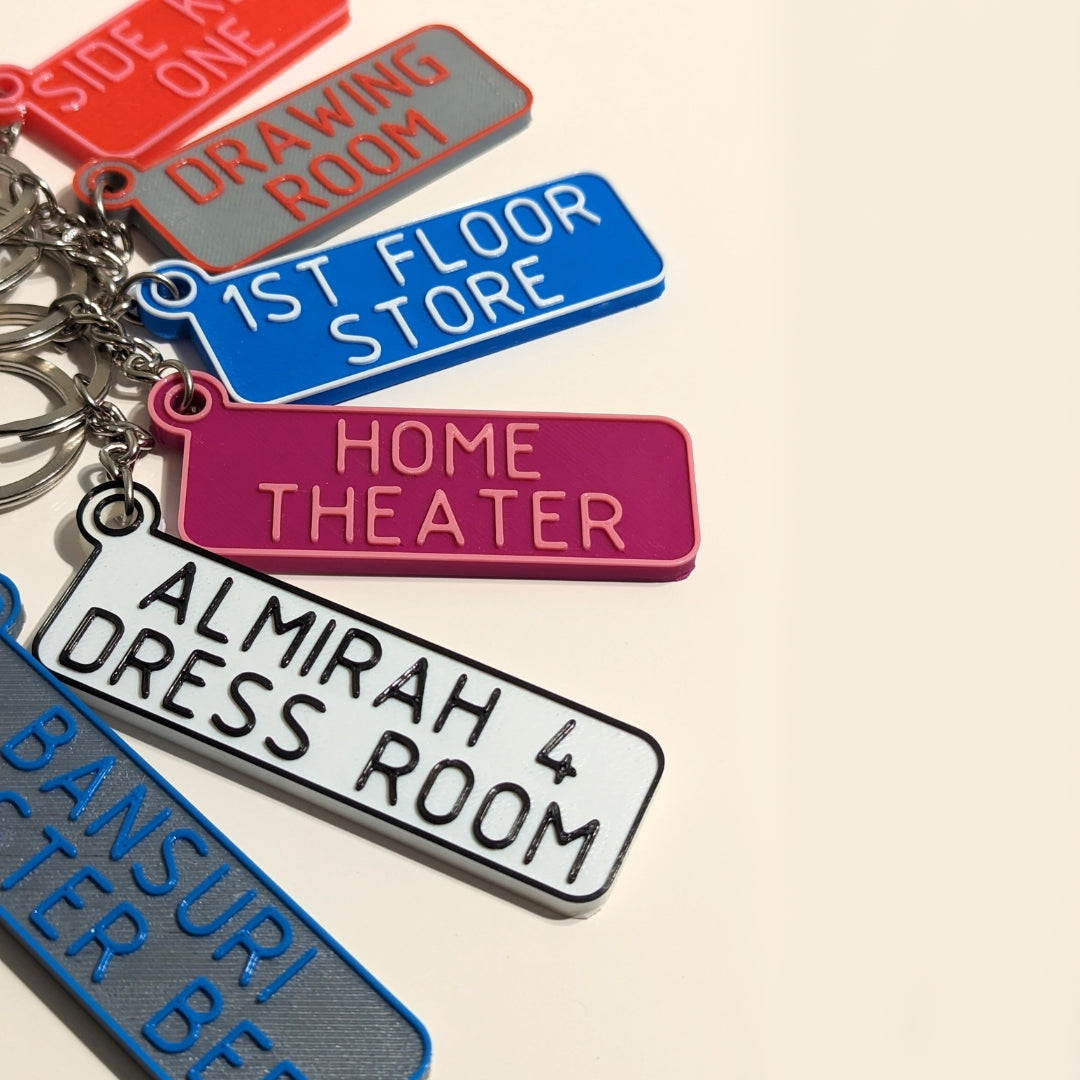 Room Key Printable Custom Customized Room Name Keychains – FormSolid