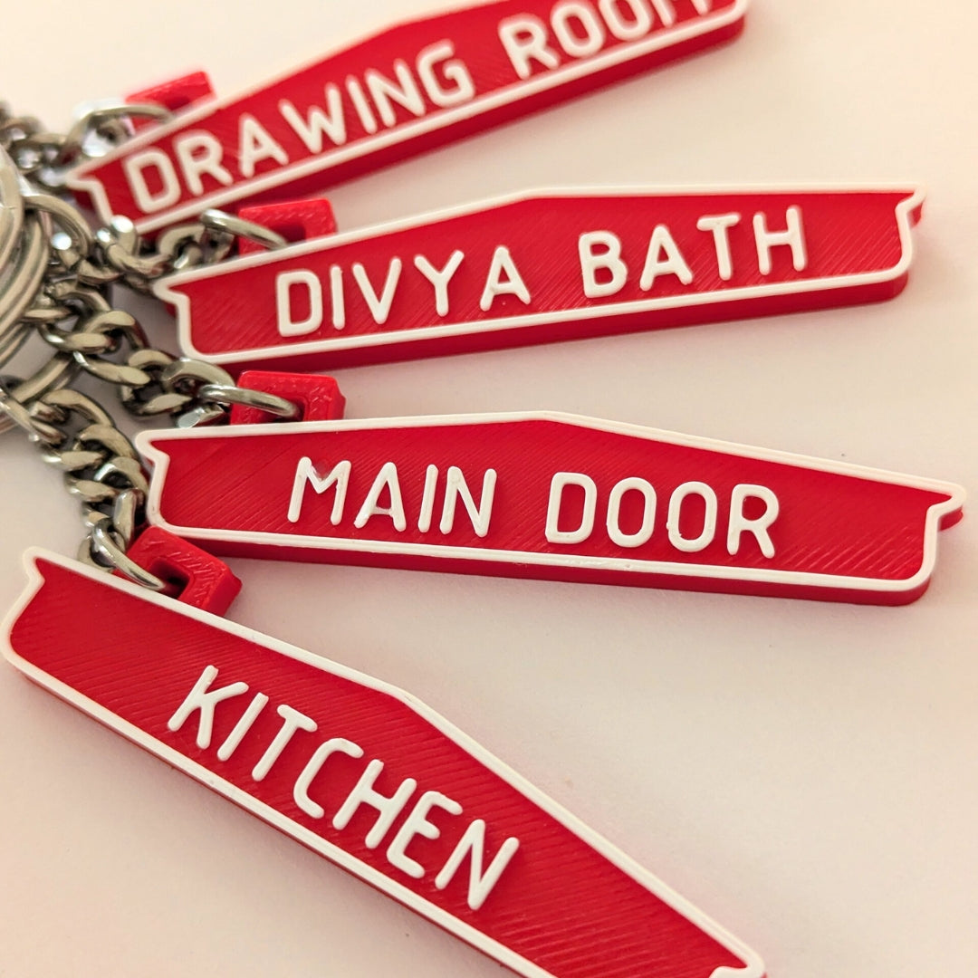Room Key Printable Custom Customized Room Name Keychains – FormSolid