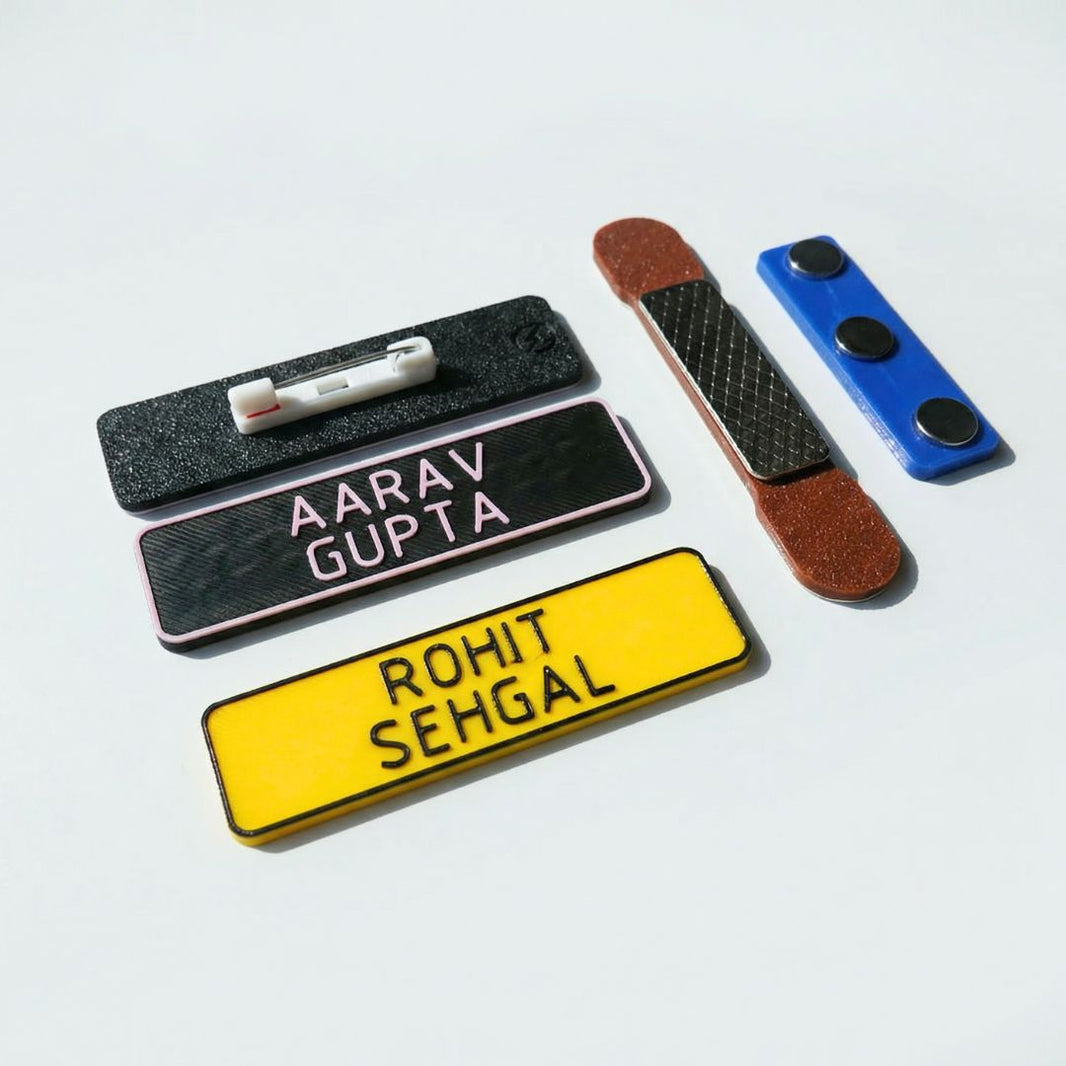 Customized Name Tags with Pins and magnets – FormSolid
