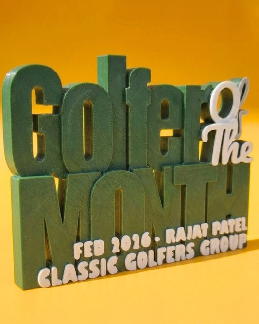 Decor | Text | Golfer of the month