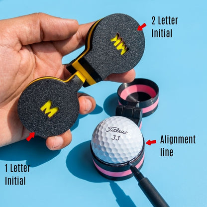 Golf | Stencil 1 | Initials + Alignment Line