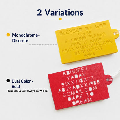 HF- Bag Tag | For your velcro patch | 7 lines
