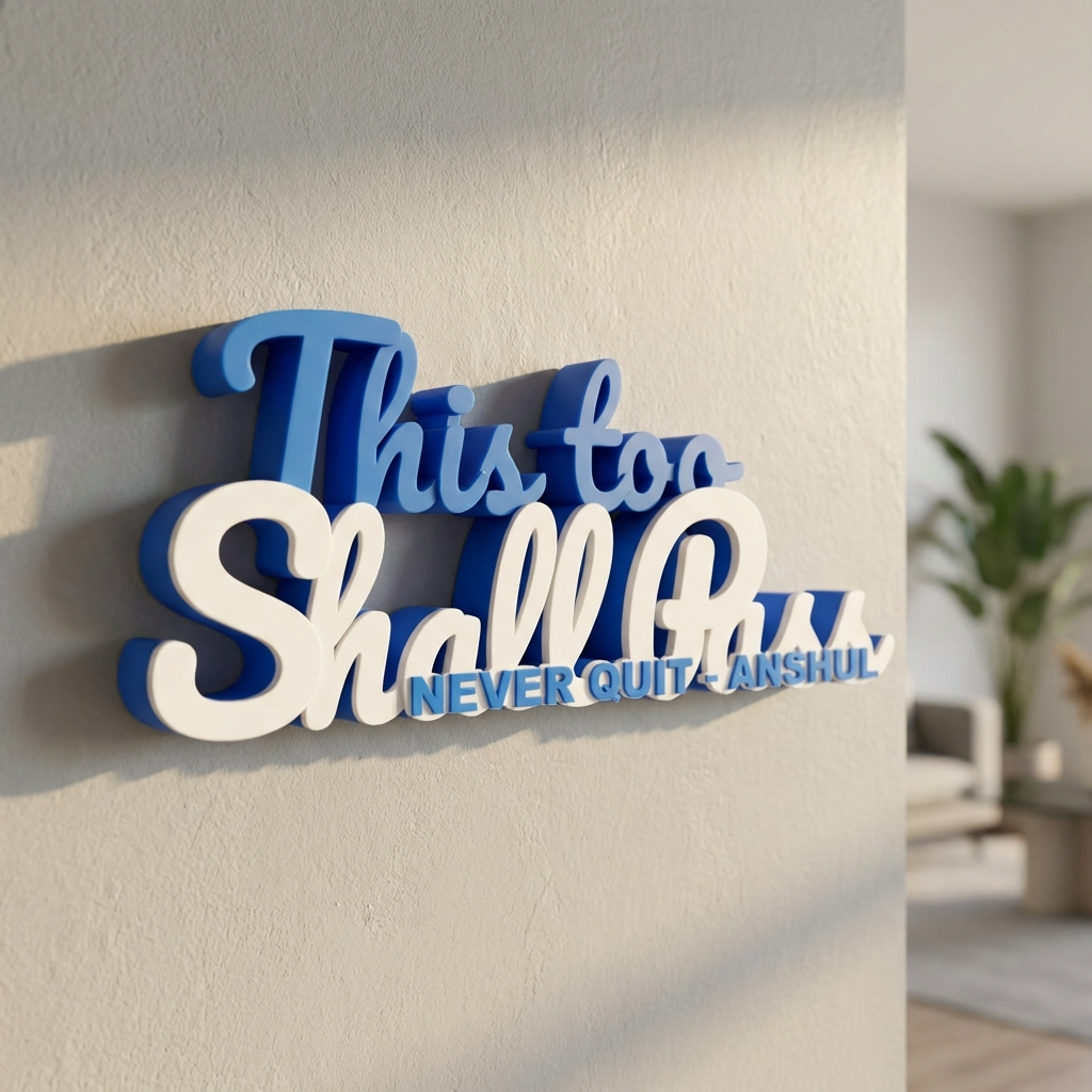 Decor | Text | Motivational | This Too