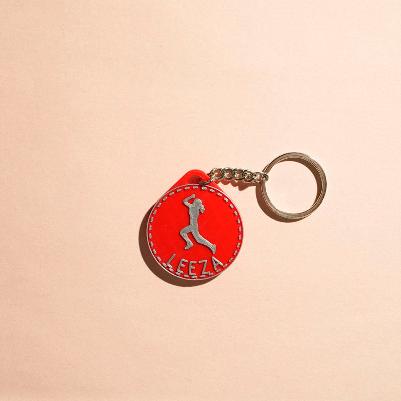 SPORTKEYCHAINpack of 2customized nametag and keychain India FormSolid