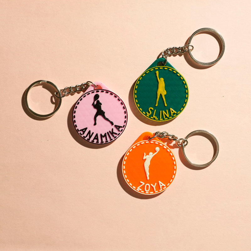 SPORTKEYCHAINpack of 2customized nametag and keychain India FormSolid